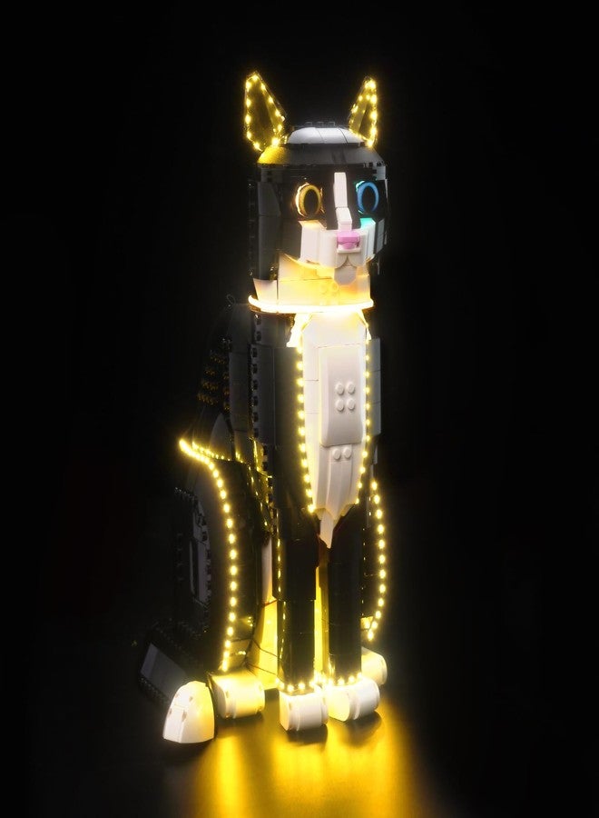 VONADO LocoLee LED Light Kit for Lego 21349 Tuxedo Cat - No Models Only Light, Creative Lighting Set Accessories Compatible with Lego Tuxedo Cat Set - Image 2